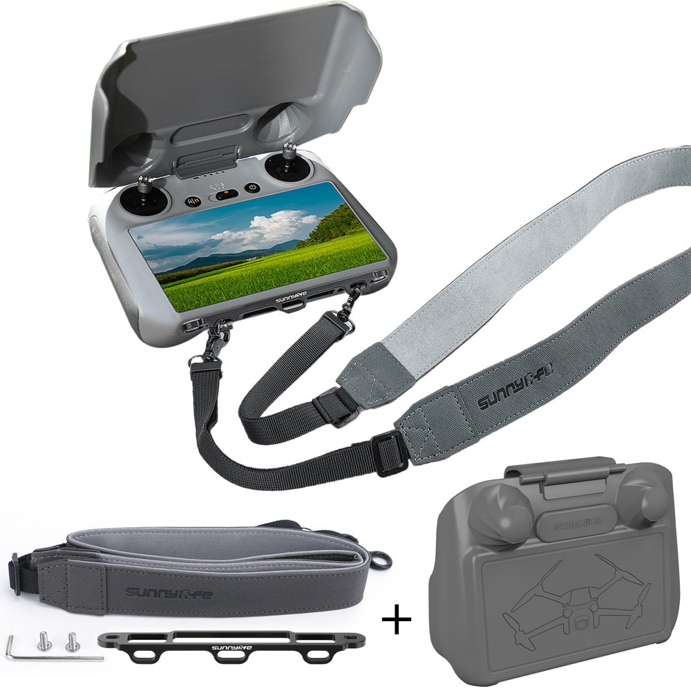 For DJI Mini 3 Pro Remote Control Sunhood 2in1 Controller Protector For DJI RC Hard Case Sun Hood Mini3 Accessories Cover Set