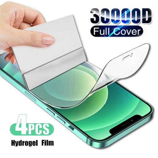 Screen Protectors Hydrogel Film For iPhone 12 13 14 Mini Plus Pro Pro Max