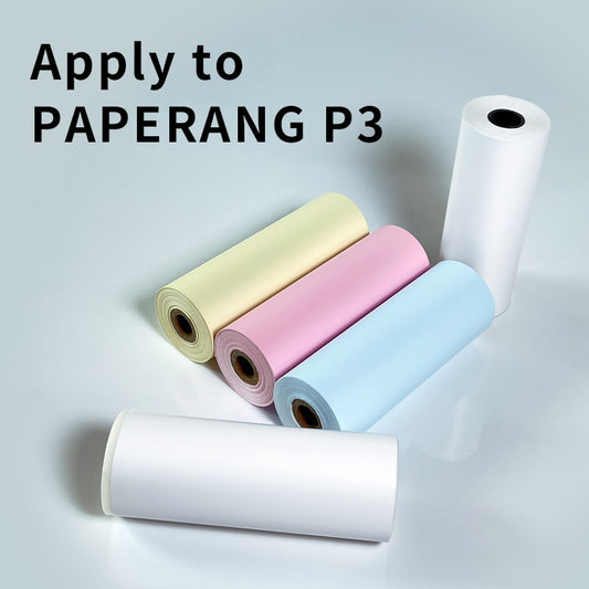 Paperang P3 3Rolls Paper Roll  80*30mm 77*30 10 Years Thermal Label Sticker Photo Paper White Color for Paperang P3 Photo Pocket Mini Printer