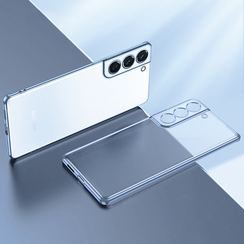 Phone Case Liquid SiliconeTransparent Soft Silicone For Samsung Galaxy S23 S22 S21 S20 Ultra Plus Slim Clear Shockproof Cover