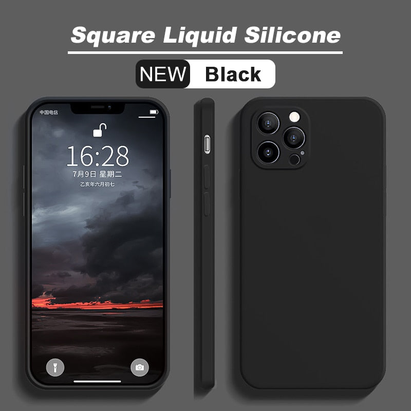 Phone Case Liquid Silicone For iPhone 12 13 14 Plus Pro Max Cover