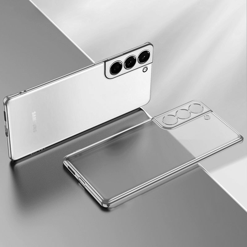 Phone Case Liquid SiliconeTransparent Soft Silicone For Samsung Galaxy S23 S22 S21 S20 Ultra Plus Slim Clear Shockproof Cover