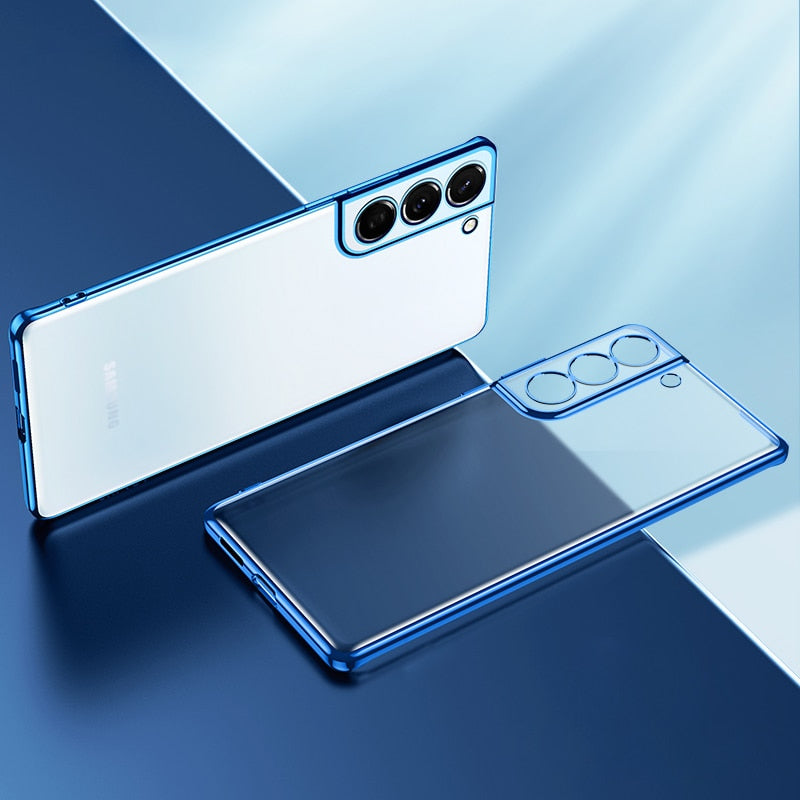 Phone Case Liquid SiliconeTransparent Soft Silicone For Samsung Galaxy S23 S22 S21 S20 Ultra Plus Slim Clear Shockproof Cover