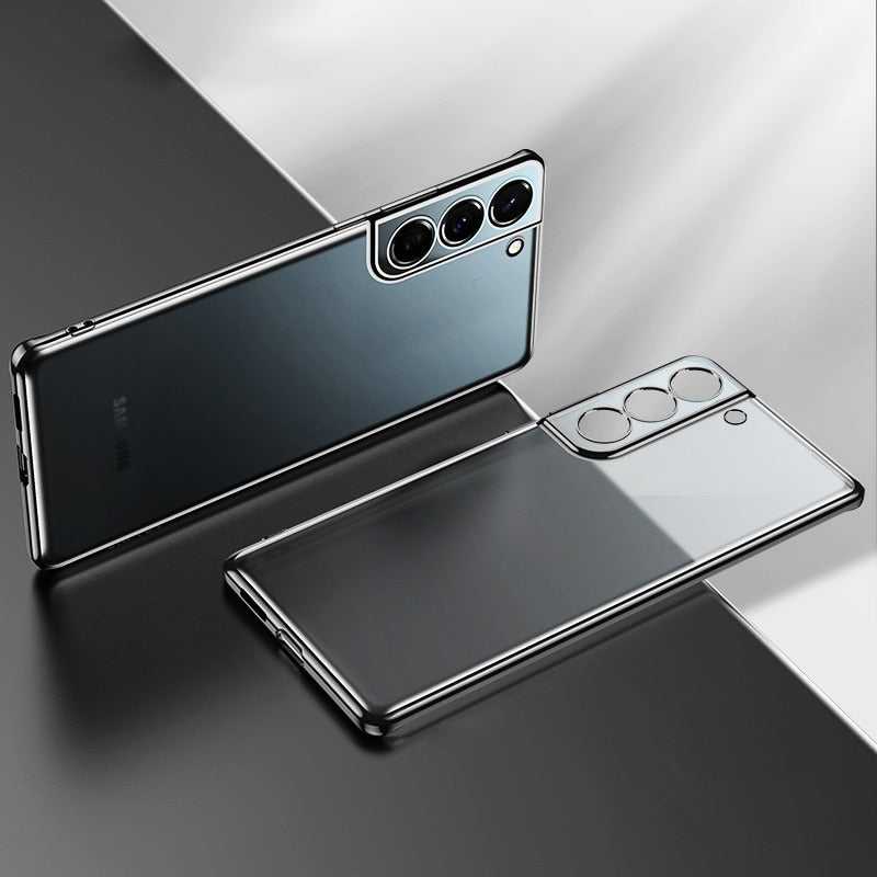 Phone Case Liquid SiliconeTransparent Soft Silicone For Samsung Galaxy S23 S22 S21 S20 Ultra Plus Slim Clear Shockproof Cover