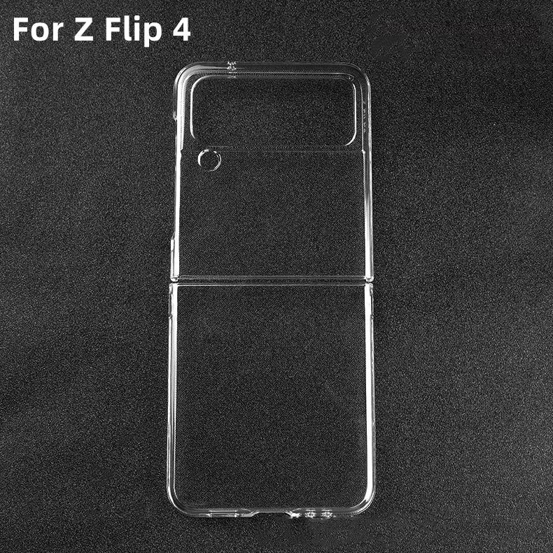 Phone Case For Samsung Galaxy Z Flip 3 Flip 4 5G Transparent Bumper