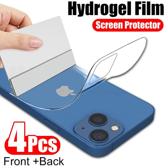 Screen Protector Hydrogel Back Film For IPhone 12 13 14 Pro Max Mini Plus