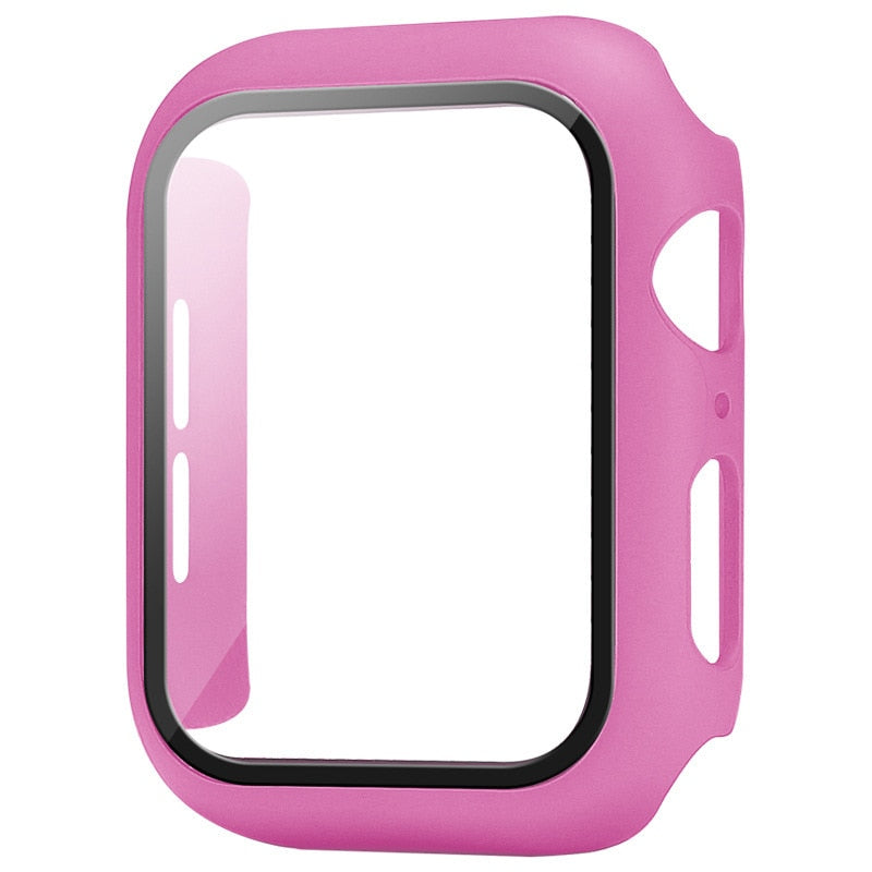 Smart Watch Screen Protector For Apple Watch Case 45mm 41mm 44mm 40mm 42mm 38mm Bumper Tempered Glass