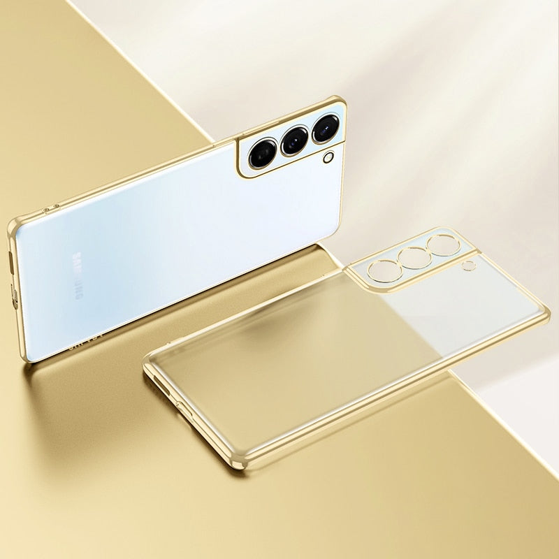 Phone Case Liquid SiliconeTransparent Soft Silicone For Samsung Galaxy S23 S22 S21 S20 Ultra Plus Slim Clear Shockproof Cover