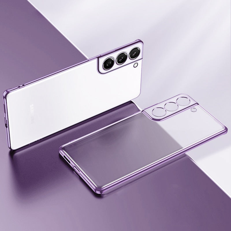 Phone Case Liquid SiliconeTransparent Soft Silicone For Samsung Galaxy S23 S22 S21 S20 Ultra Plus Slim Clear Shockproof Cover