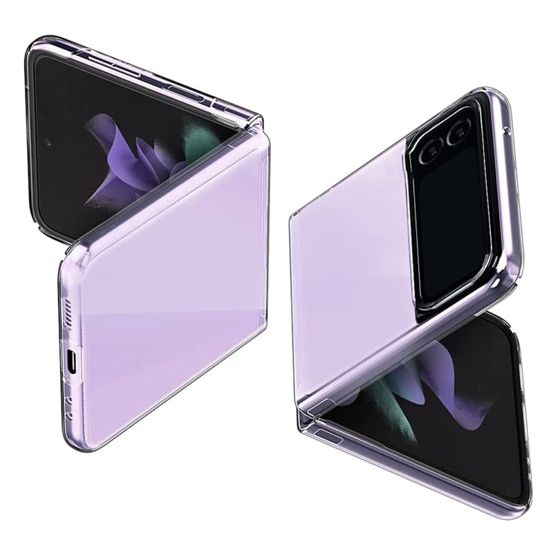 Phone Case For Samsung Galaxy Z Flip 3 Flip 4 5G Transparent Bumper